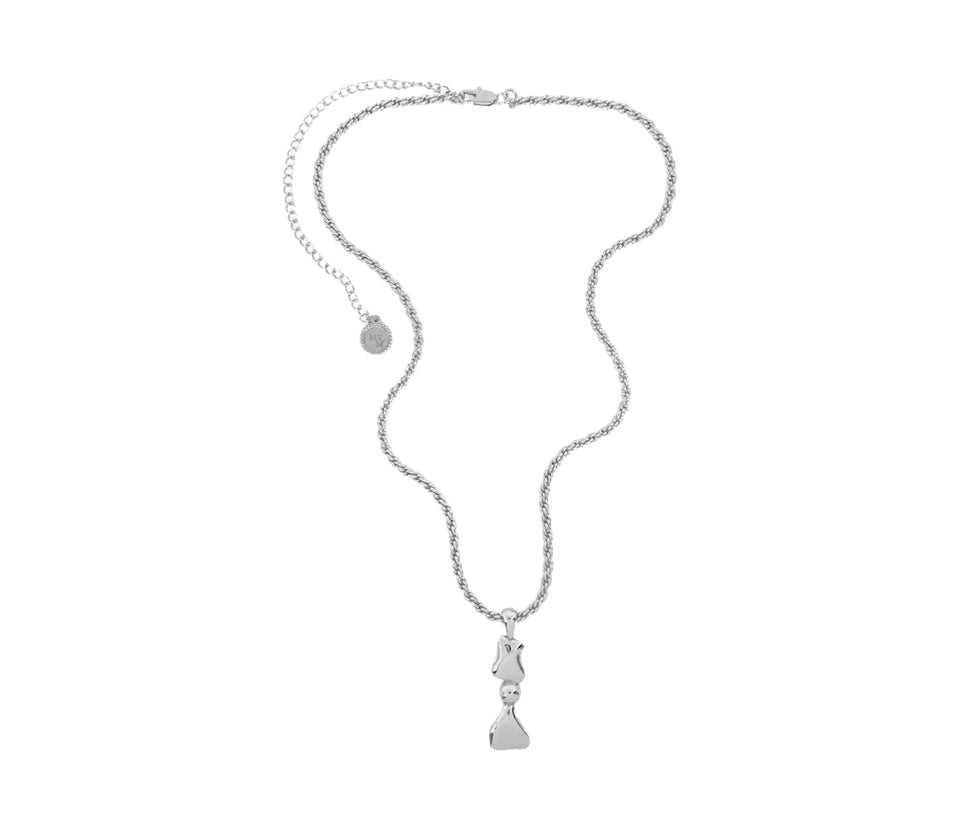 Mountain & Moon Vita Necklace | Silver