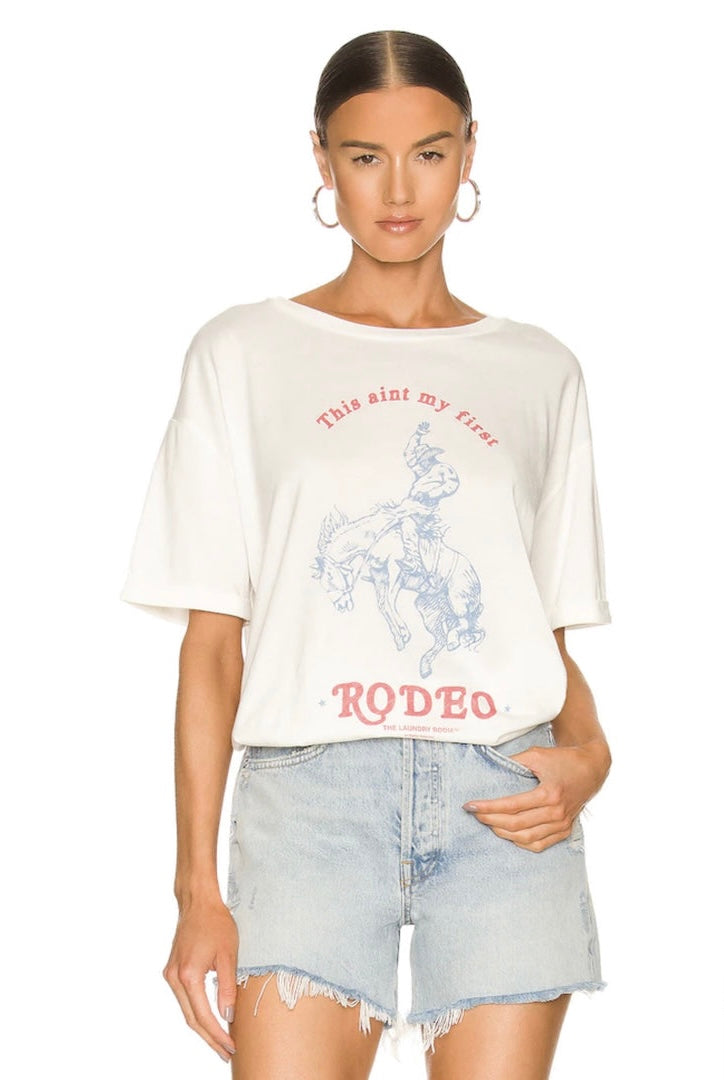 The Laundry Room | First Rodeo Oversized Tee | White