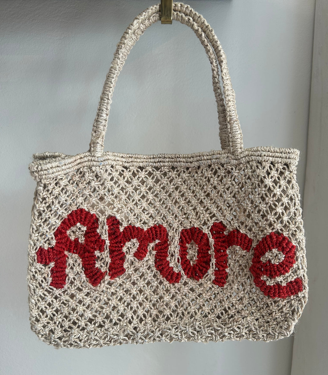 The Jacksons London | Amore Jute Bag | Natural / Scarlett