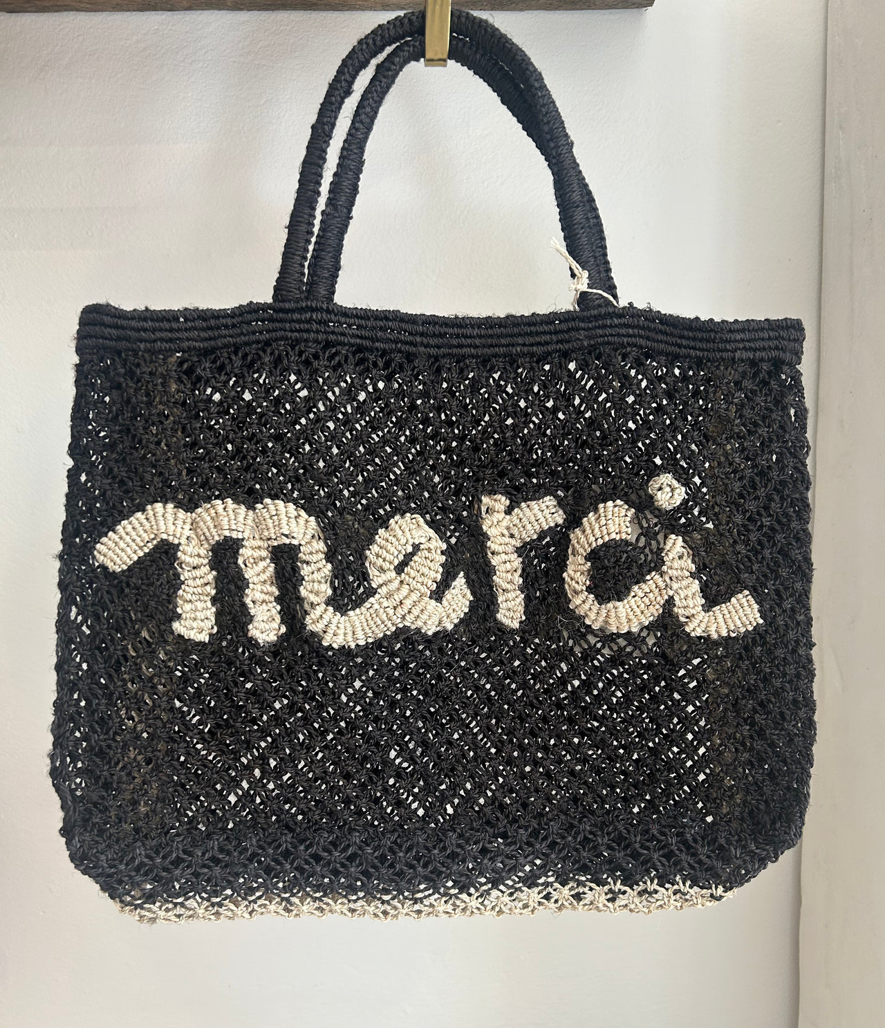 The Jacksons London | Merci Jute Bag | Black / Natural