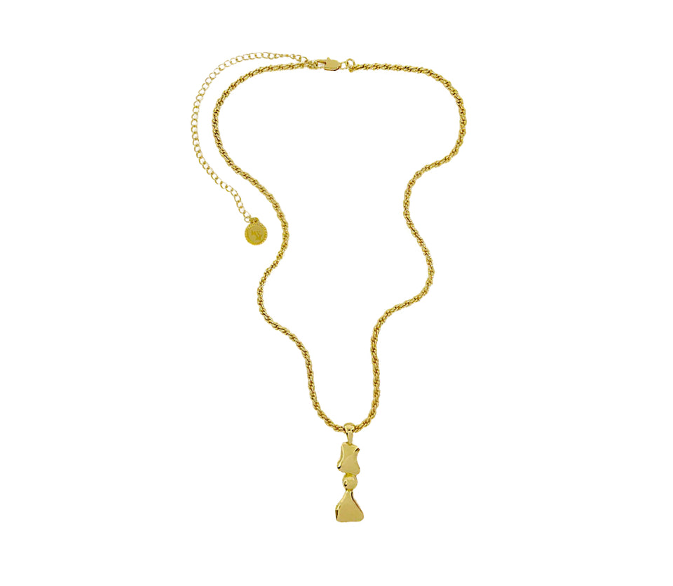 Mountain & Moon Vita Necklace | Gold