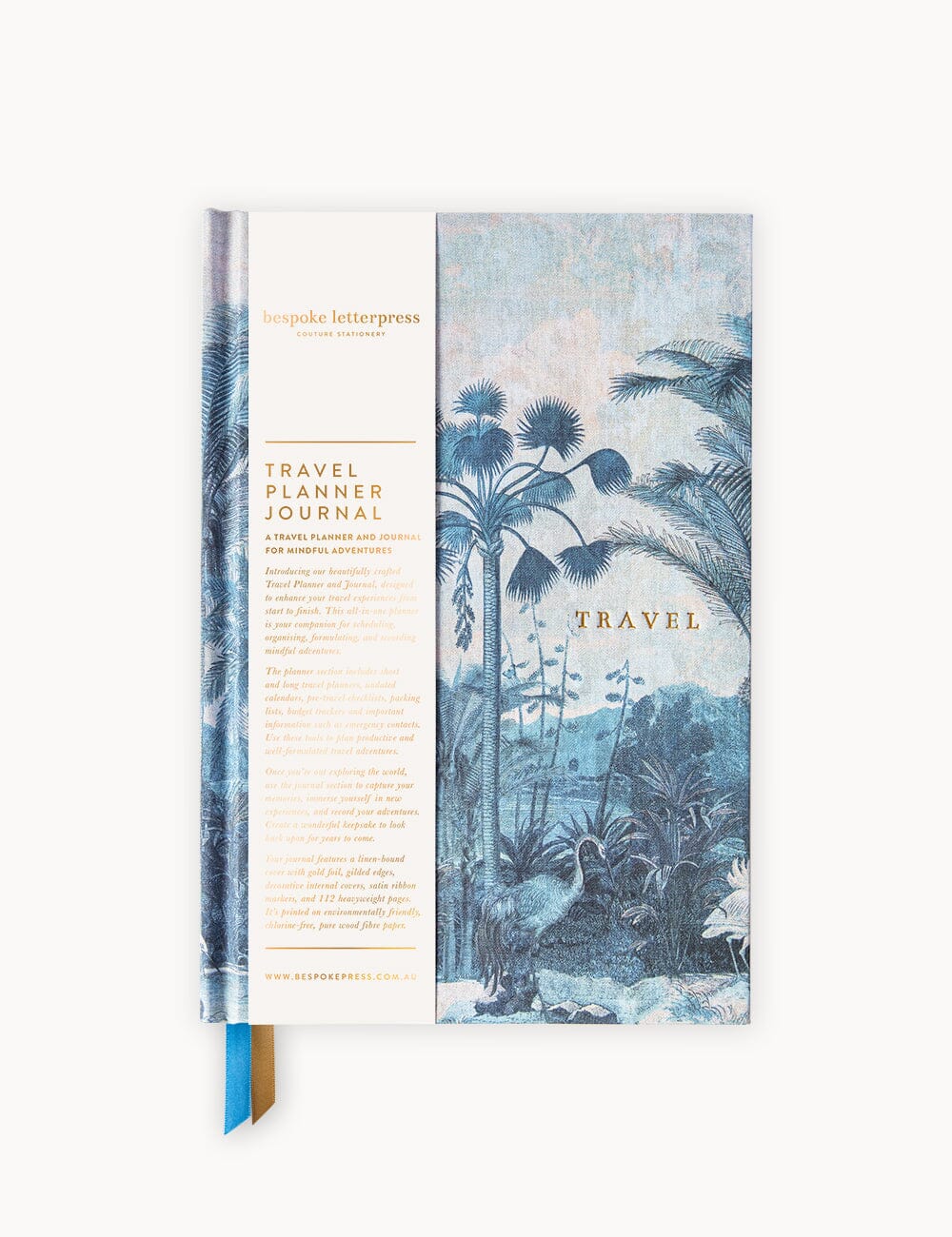 Bespoke Letterpress Travel Planner Journal