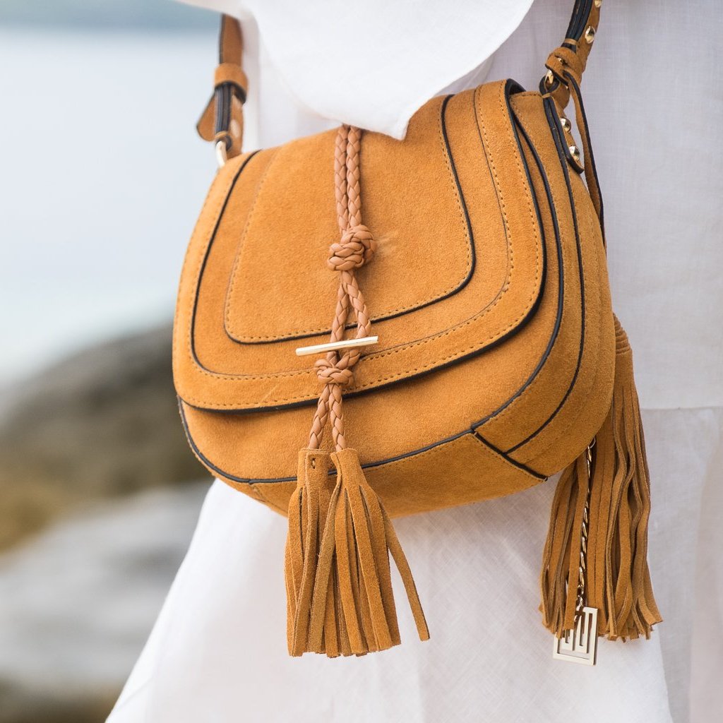 Nikki Williams Harriet Saddle Bag | Desert Suede