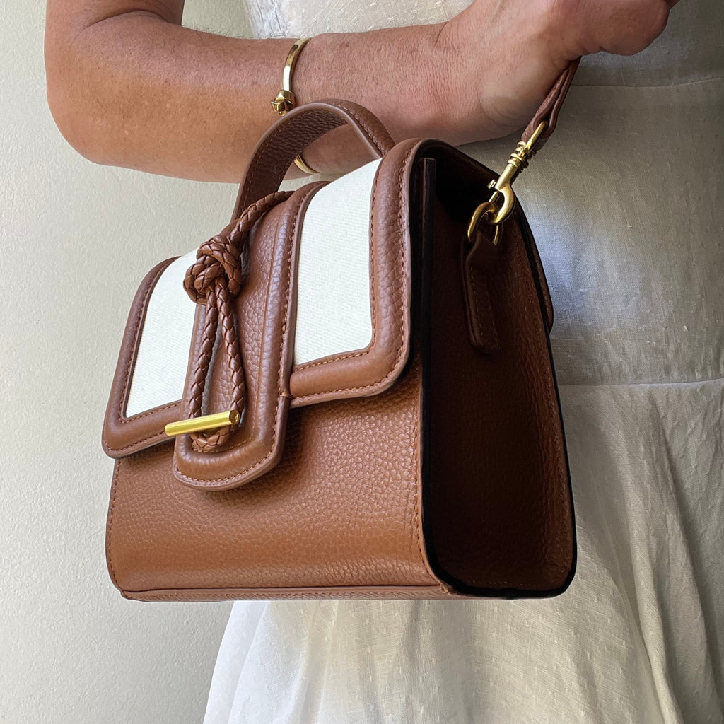 Nikki Williams Pony Bag | Tan & Canvas