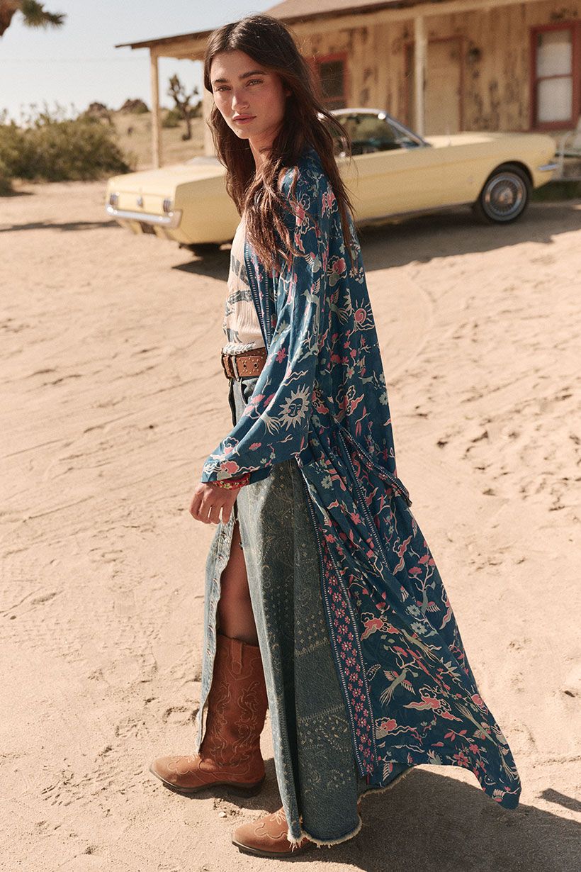 Spell Desert Bandita Maxi Robe | Cobalt