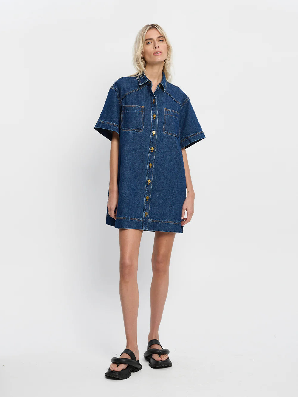 Kivari Jada Mini Dress | Indigo Blue