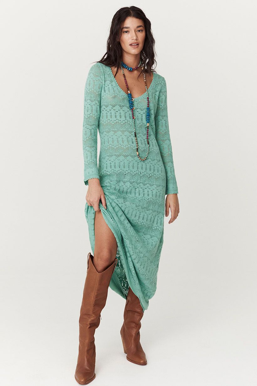 Spell Siesta Pointelle Dress | Seafoam