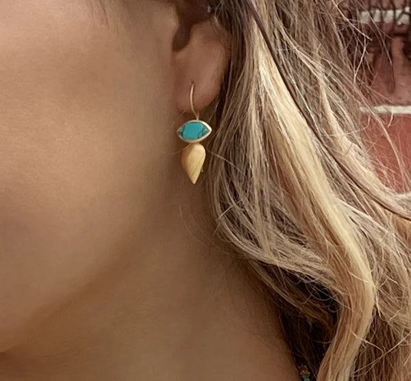 Rubyteva Mali Earrings | Turquoise