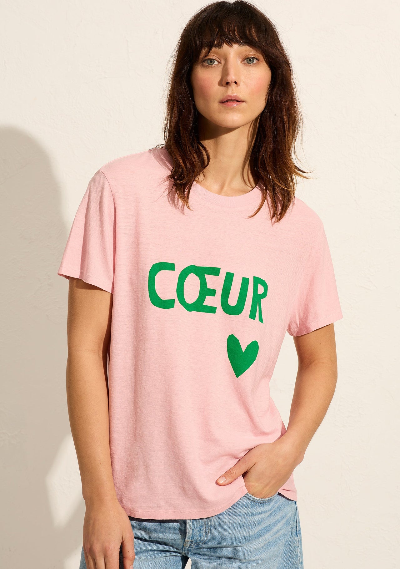 Auguste Heart Classic Tee | Pink