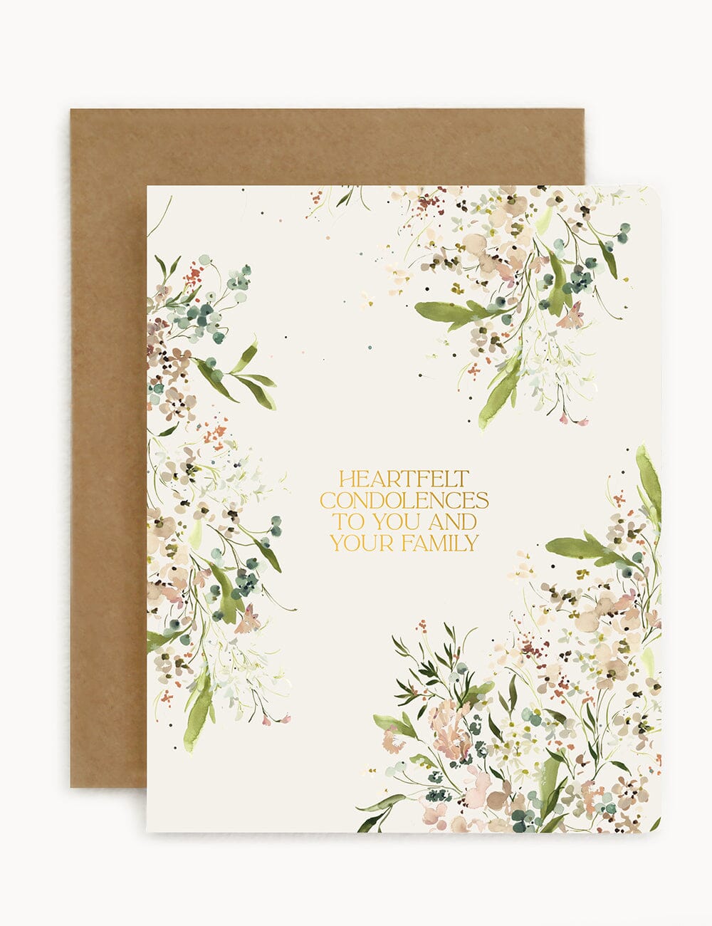 Bespoke Letterpress Greeting Card | Heartfelt Condolences to you and your family