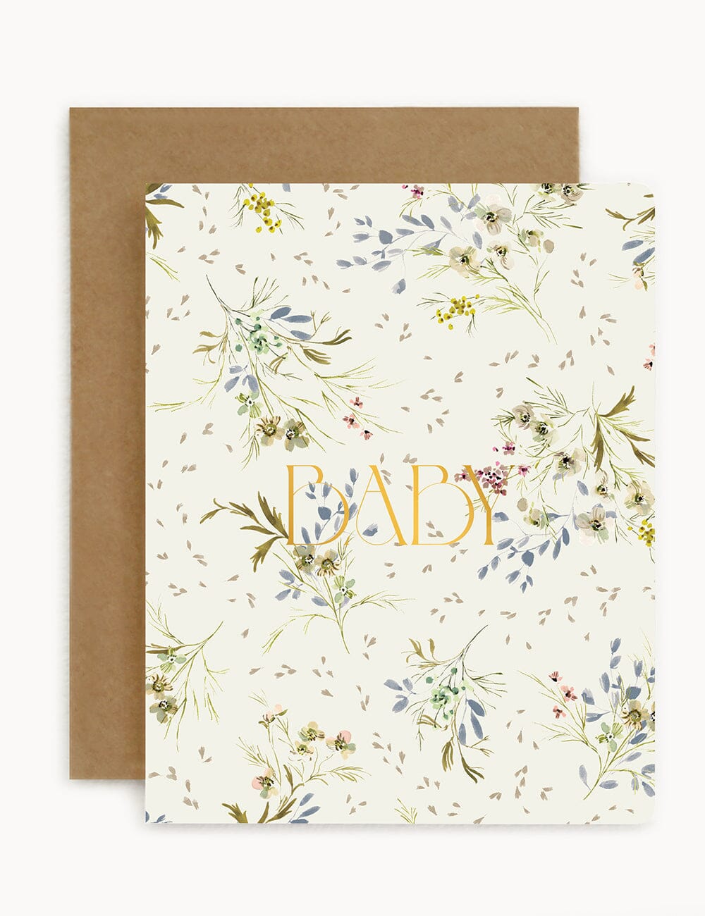 Bespoke Letterpress Greeting Card | Baby ( Itsy Bitsy Floral )